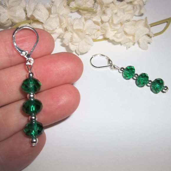 Earring, Green Earring, Earring, Earring, Earring, Earring, Earring Earring 7907 - Picture 6 of 8